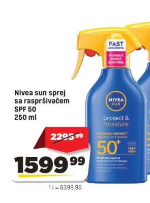 Nivea sun sprej sa raspršivačem SPF 50 250 ml