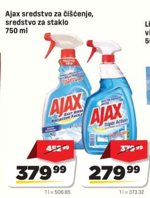 Ajax sredstvo za čišćenje, sredstvo za staklo 750 ml