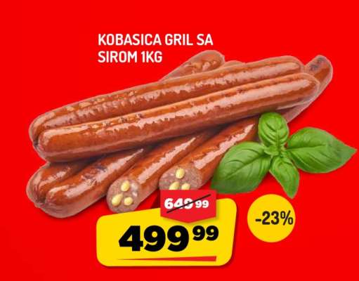 Kobasica Gril sa Sirom 1kg