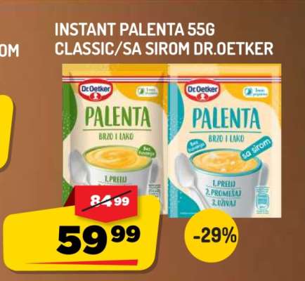 Instant Palenta 55g Classic/Sa Sirom Dr. Oetker