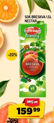 Sok Breskva 1.5L Nectar