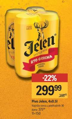 Pivo Jelen 4x0.5l
