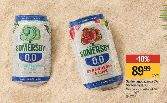 Sajder jagoda, zova, 0% Somersby, 0.33l