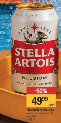 Pivo Stella Artois, 0.33l