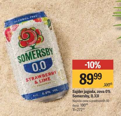Sajder jagoda, zova, 0% Somersby, 0.33l