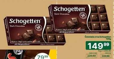 Čokolada crna Schogetten 100g