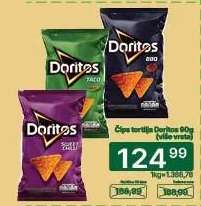 Čips tortilja Doritos 90g (više vrsta)