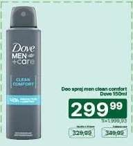 Deo sprej men clean comfort Dove 150ml