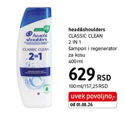 head&shoulders CLASSIC CLEAN 2 IN 1