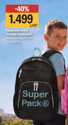 Ranac više vrsta Teenage Superpack