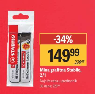 Mina grafitna Stabilo 2/1