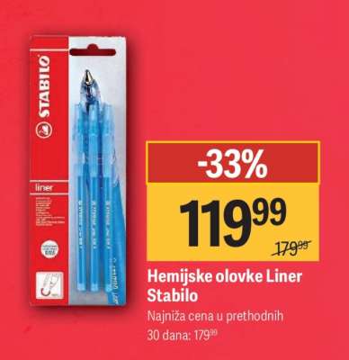 Hemijske olovke Liner Stabilo