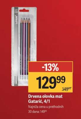 Drvena olovka mat Gatarić, 4/1