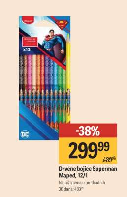 Drvene bojice Superman Maped, 12/1