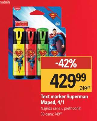 Text marker Superman Maped, 4/1