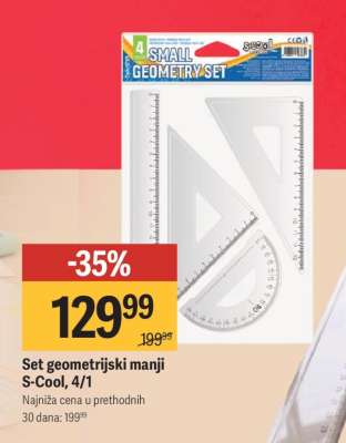 Set geometrijski manji S-Cool, 4/1