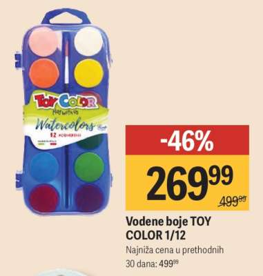 Vodene boje TOY COLOR 1/12