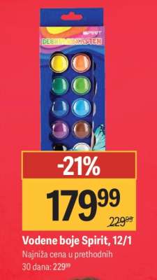 Vodene boje Spirit, 12/1