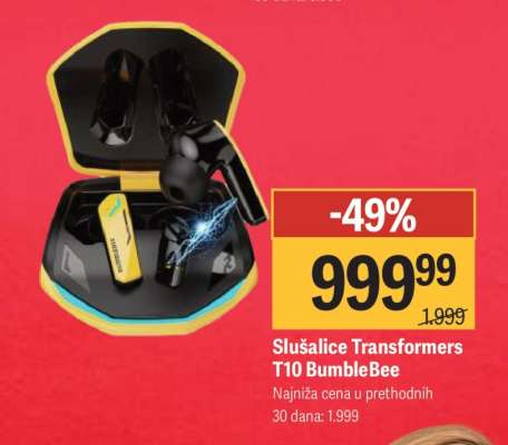 Slušalice Transformers T10 BumbleBee