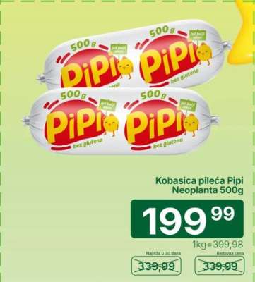 Kobasica pileća Pipi Neoplanta 500g
