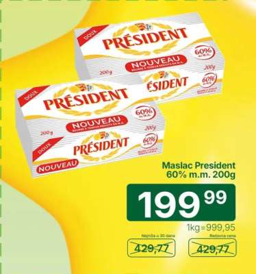 Maslac President 60% m.m. 200g