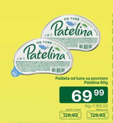 Pašteta od tune sa povrćem Patelina 60g