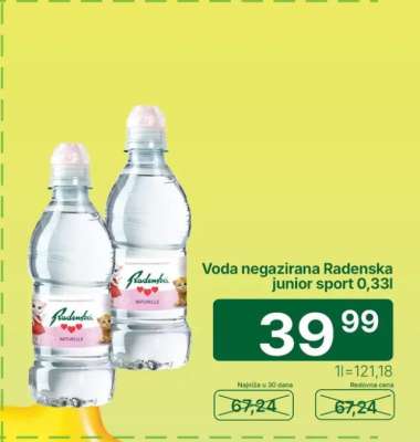 Voda negazirana Radenska junior sport 0,33l