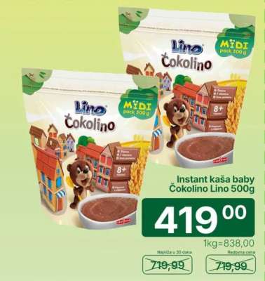 Instant kaša baby Čokolino Lino 500g
