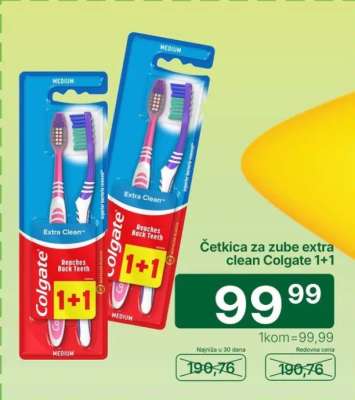Četkica za zube extra clean Colgate 1+1