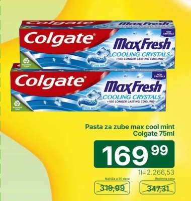 Pasta za zube max cool mint Colgate 75ml