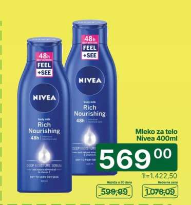 Mleko za telo Nivea 400ml