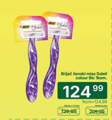 Brijač ženski miss Soleil colour Bic 1kom.