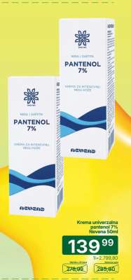 Krema univerzalna Pantenol 7% Nevena 50ml