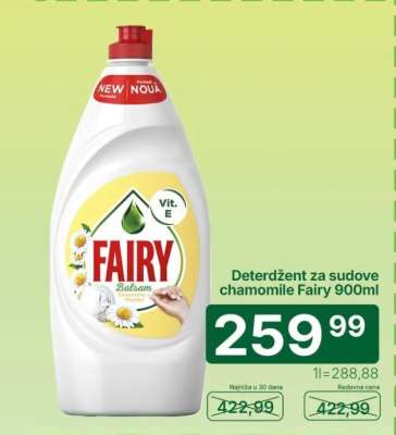 Deterdžent za sudove chamomile Fairy 900ml