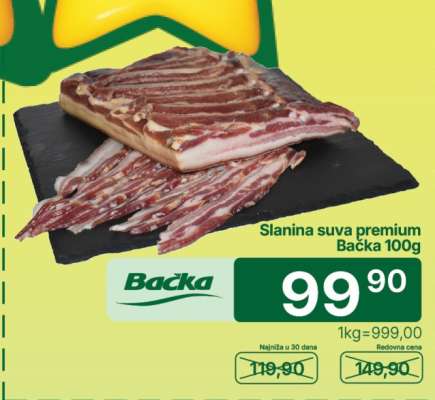 Slanina suva Premium Bačka 100g