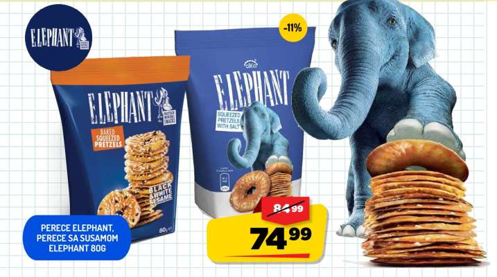 ELEPHANT Squeezed Pretzels