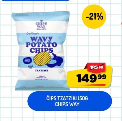 Čips Tzatziki 150g Chips Way