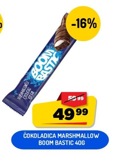 Čokoladica Marshmallow Boom Bastic 40g