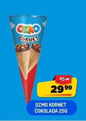 OZMO KORNET ČOKOLADA 25G