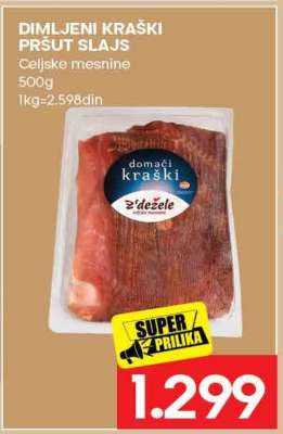 DIMLJENI KRAŠKI PRŠUT SLAJS