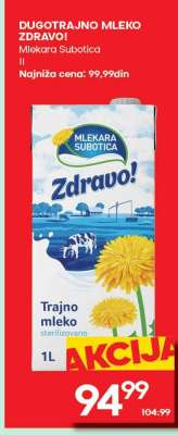 DUGOTRAJNO MLEKO ZDRAVO