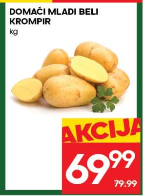 Domaći mladi beli krompir