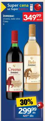 ŽDREBAC crveno, belo vino