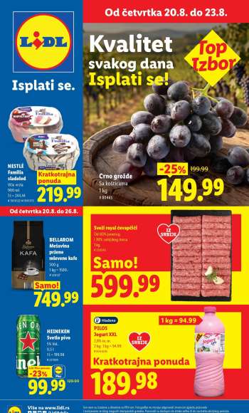Lidl katalog - 20.08.2026 - 26.08.2026.