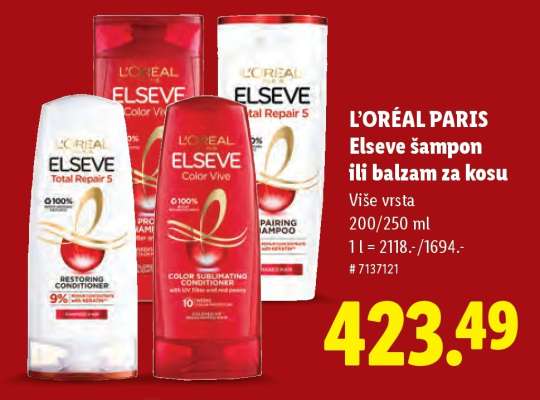 L'Oréal Paris Elseve Šampon ili balzam za kosu