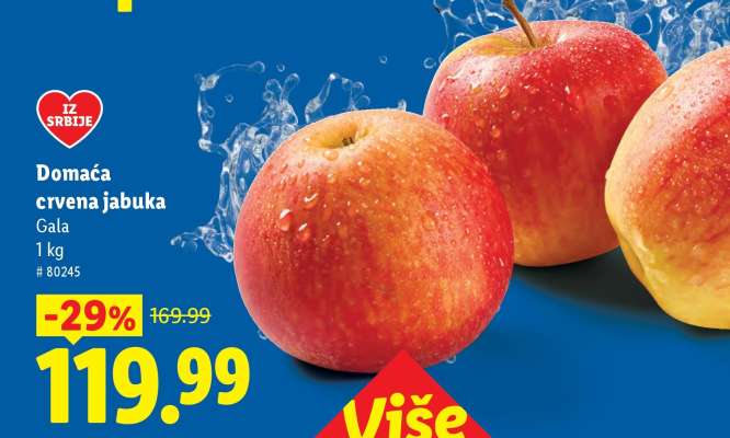 Domaća crvena jabuka Gala