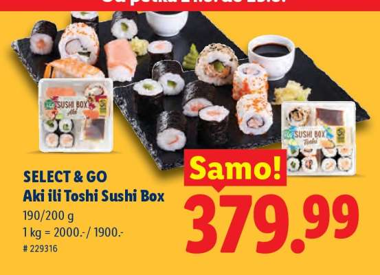 Select & Go Aki ili Toshi Sushi Box