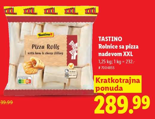 TASTINO Rolnice sa pizza nadevom XXL