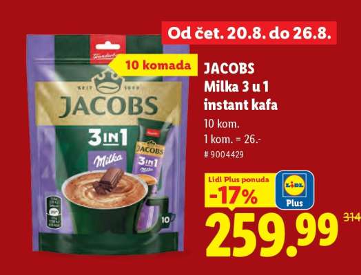 JACOBS Milka 3 u 1 instant kafa