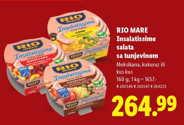 Rio Mare Insalatissime salata sa tunjevinom